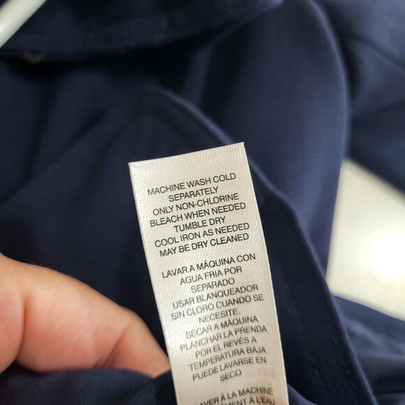 Chicos Navy Blue Military Jacket Womens XS / 4 Chicos 0 Gold Details Edg… - Picture 7 of 14